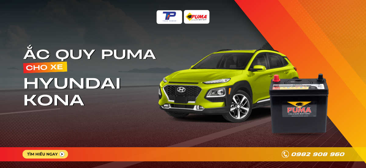 Ắc quy xe Hyundai Kona: Bảng giá và thông số kỹ thuật