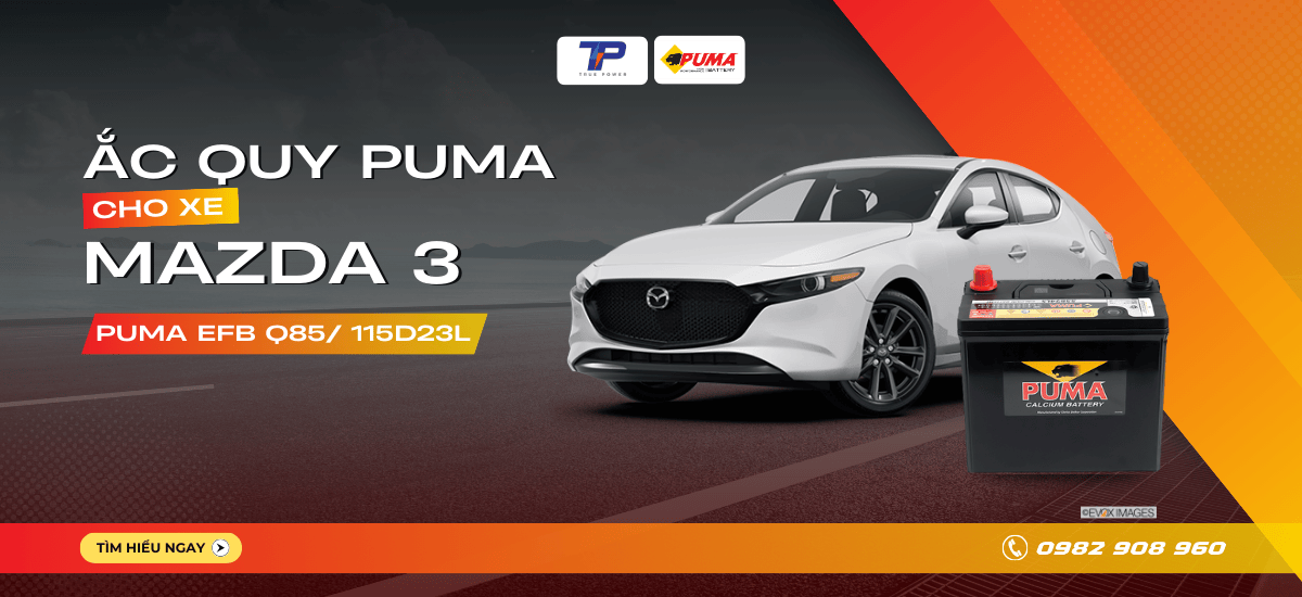 Ắc quy xe Mazda 3: Bảng giá và thông số kỹ thuật