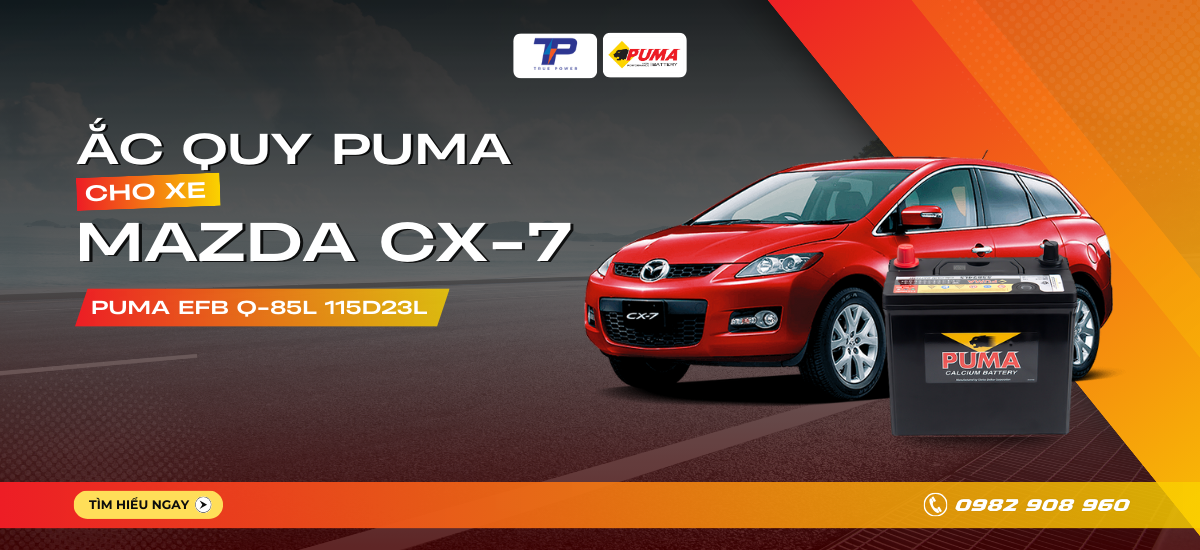 Ắc quy xe Mazda CX-7: Bảng giá và thông số kỹ thuật