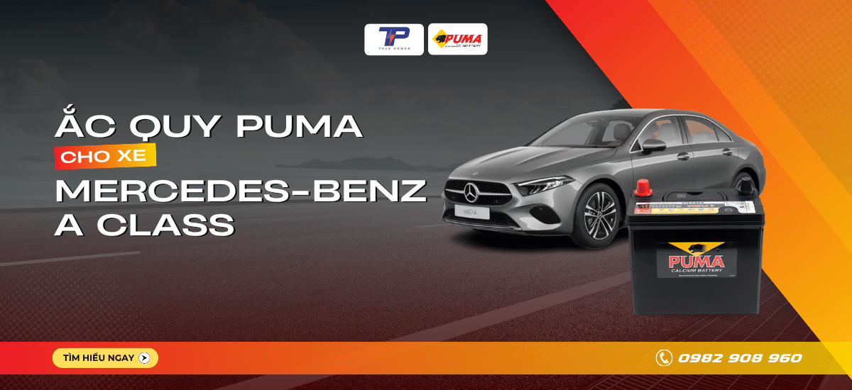 Ắc quy xe Mercedes-Benz A-Class: Bảng giá và thông số kỹ thuật