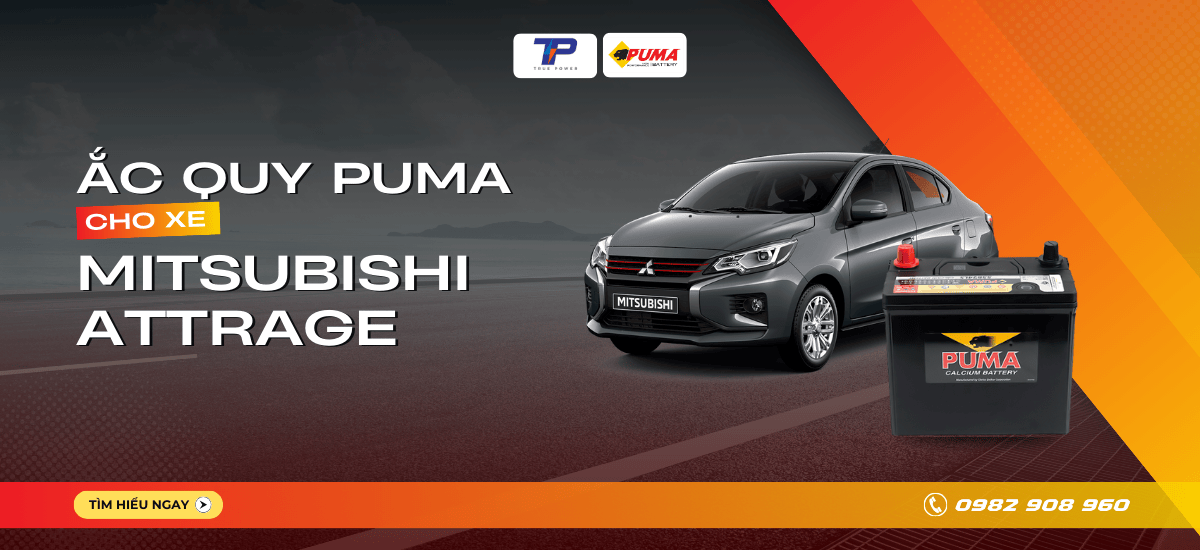 Ắc quy xe Mitsubishi Attrage: Bảng giá và thông số kỹ thuật