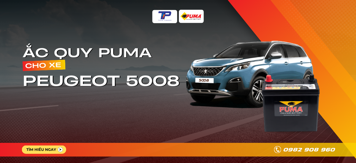 Ắc quy xe Peugeot 5008: Bảng giá và thông số kỹ thuật