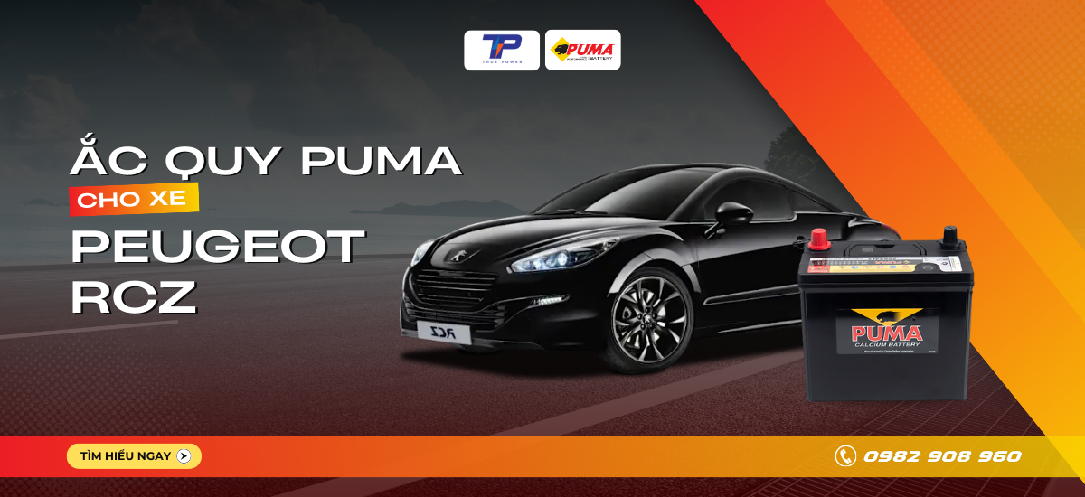 Ắc quy xe Peugeot RCZ: Bảng giá và thông số kỹ thuật