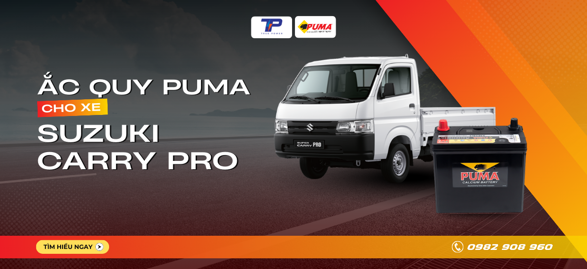 Ắc quy xe Suzuki Carry Pro 7 tạ: Bảng giá và thông số kỹ thuật