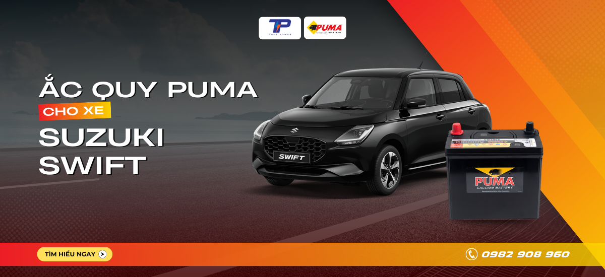 Ắc quy xe Suzuki Swift: Bảng giá và thông số kỹ thuật