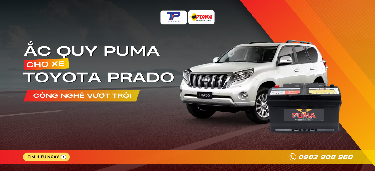 Ắc quy xe Toyota Prado: Bảng giá và thông số kỹ thuật
