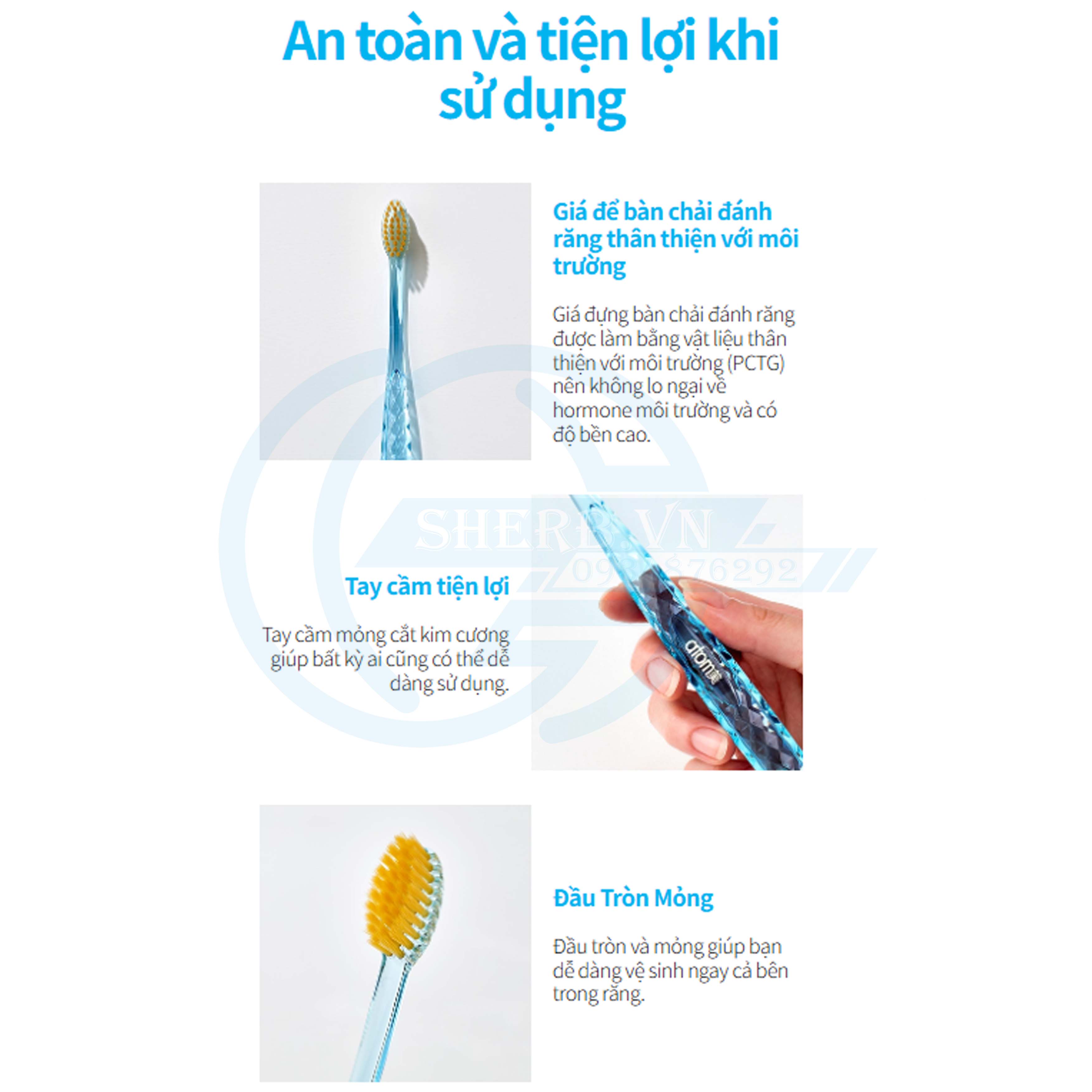 [SHERB] Bàn chải đánh răng Atomy Toothbrush/ 1 hộp 8 cái