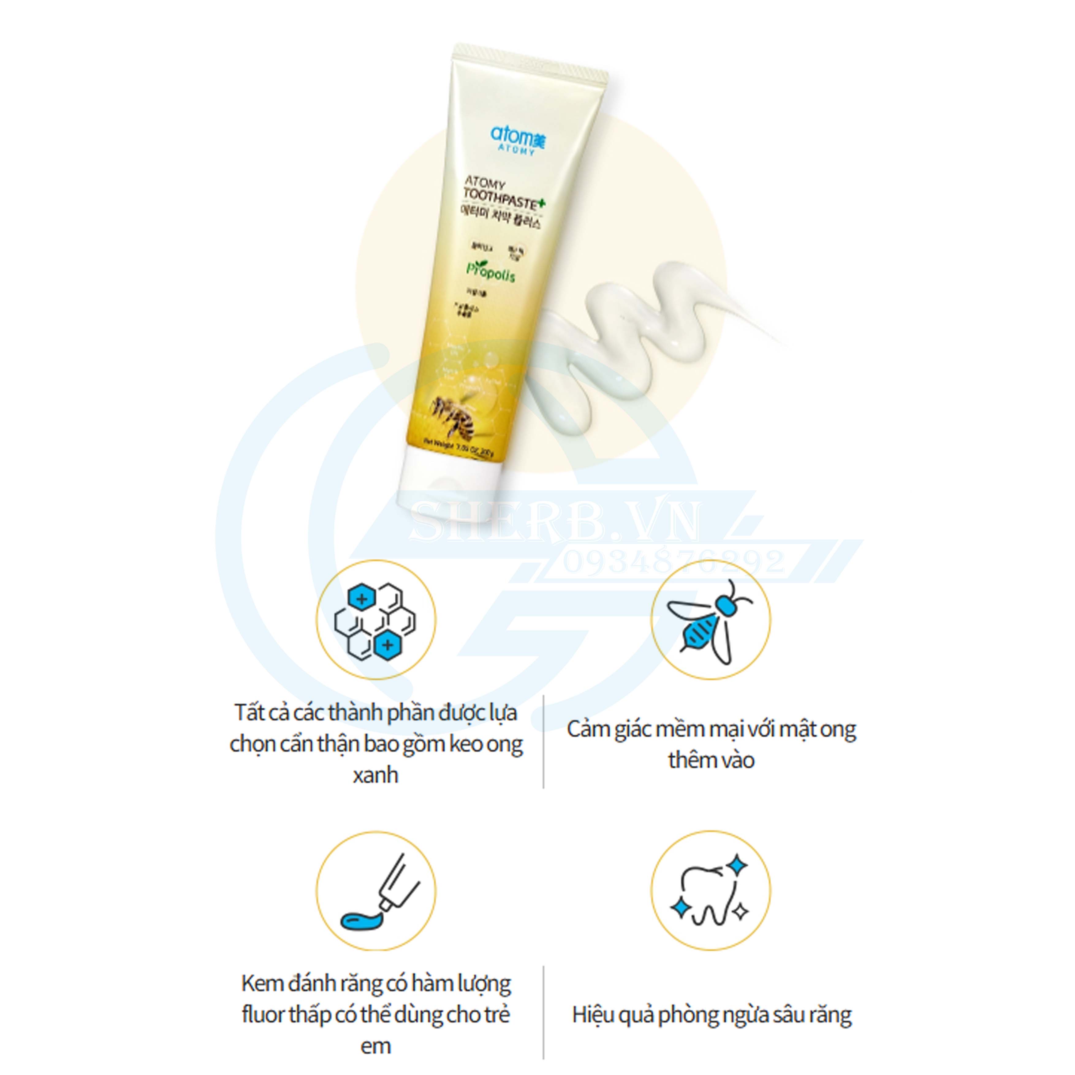 [SHERB] Kem đánh răng Atomy Toothpaste+