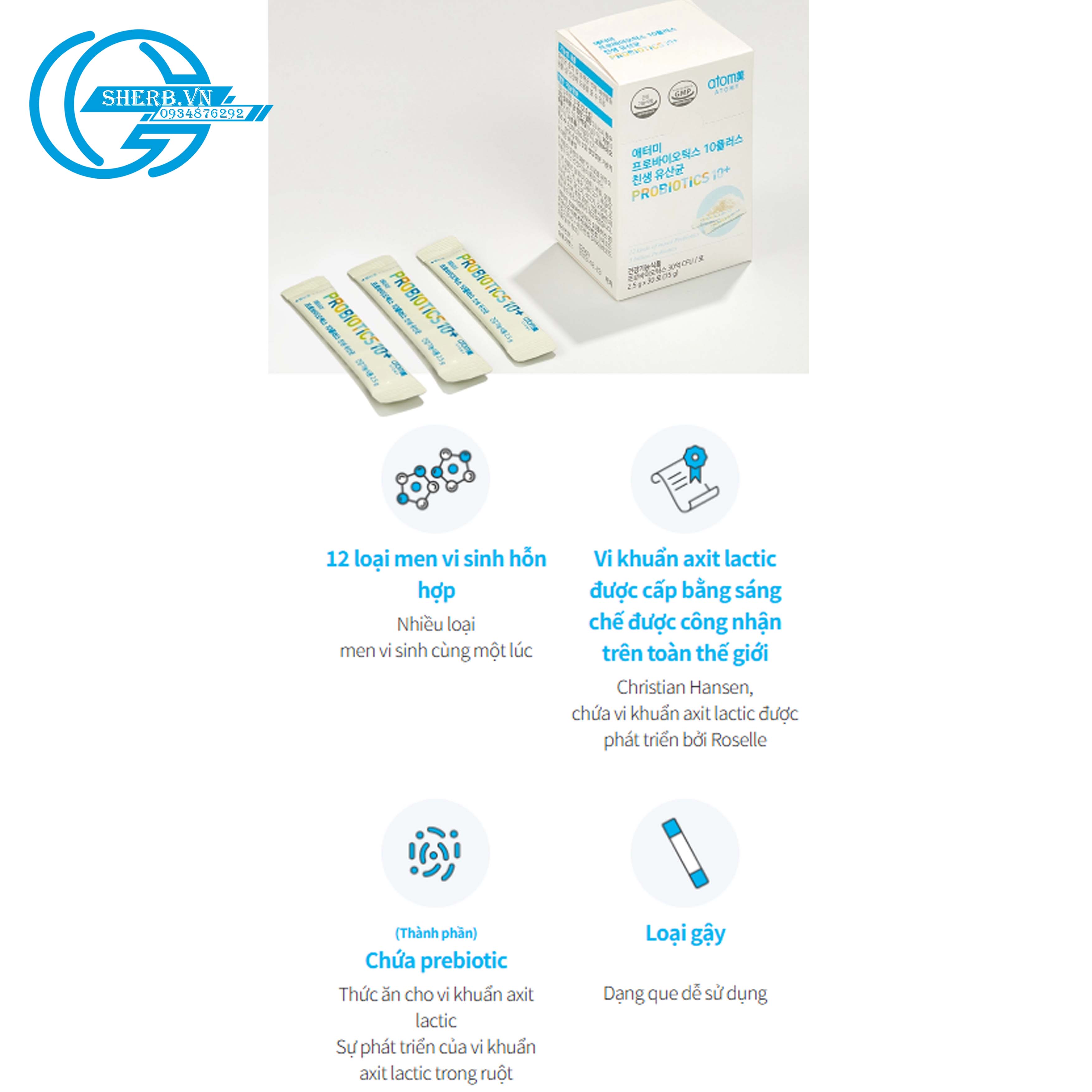 [SHERB] Men Vi Sinh Atomy Probiotics 10+