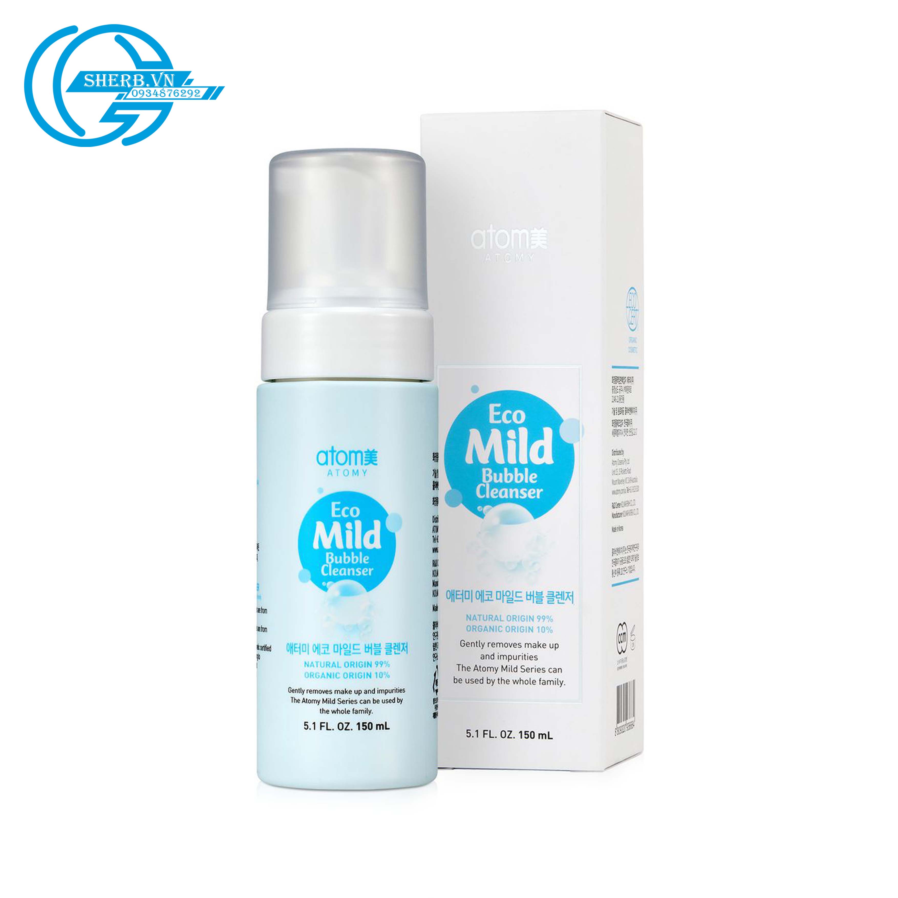 [SHERB] Sữa rửa mặt tạo bọt Atomy Eco Mild Bubble Cleanser
