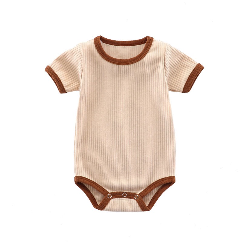 Bodysuit Có Tay Bộ Áo Liền Quần Mùa Hè Phong Cách Hàn Quốc Cho Bé Trai Bé Gái