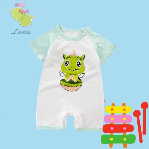 Bodysuits Body Cotton Hè Xuất Nhật Cho Bé Trai Bé Gái Sơ Sinh