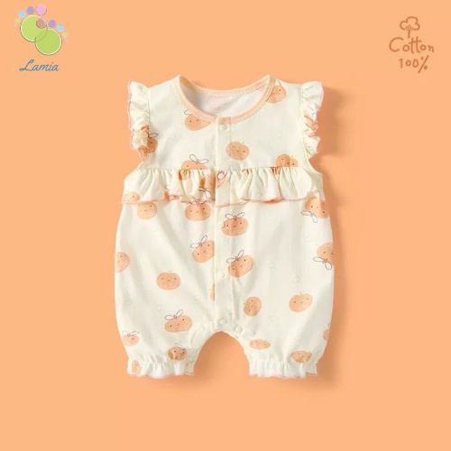 Body Đùi Hè Tiểu Thư Họa Tiết Dễ Thương Cho Bé Gái Sơ Sinh