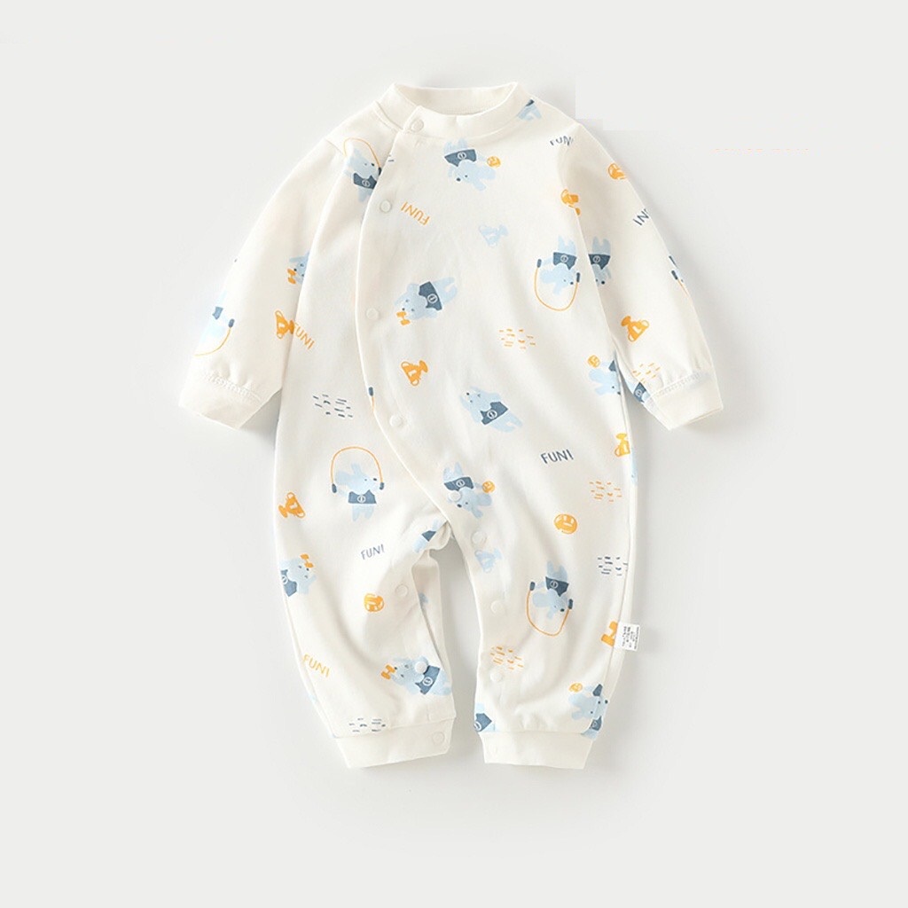 Bộ Body Thu Đông Dài Tay Cotton Mềm Mại Cho Bé 0-2 Tuổi 08BDD