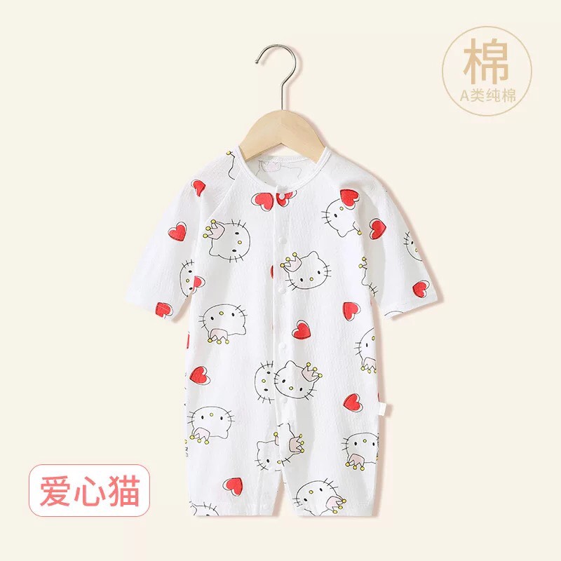 Body Dài Tay Nằm Điều Hoà Vải Thông Hơi Mỏng Mát Cho Bé Trai, Bé Gái 03BDD