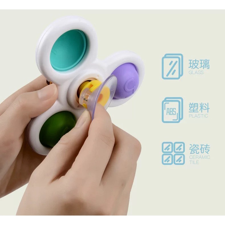 Đồ Chơi Con Quay Spiner Dán Tường Chống Nước Đồ Chơi Nhà Tắm Cho Bé
