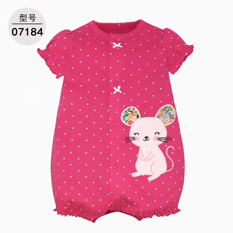 Romper xuất xịn cho bé gái từ sơ sinh đến 18 tháng cotton mỏng mát cho mùa hè