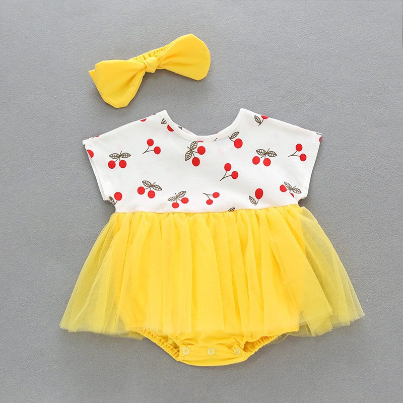Bộ Bodysuit Tiểu Thư Mùa Hè Cho Bé Gái Sơ Sinh Lamia