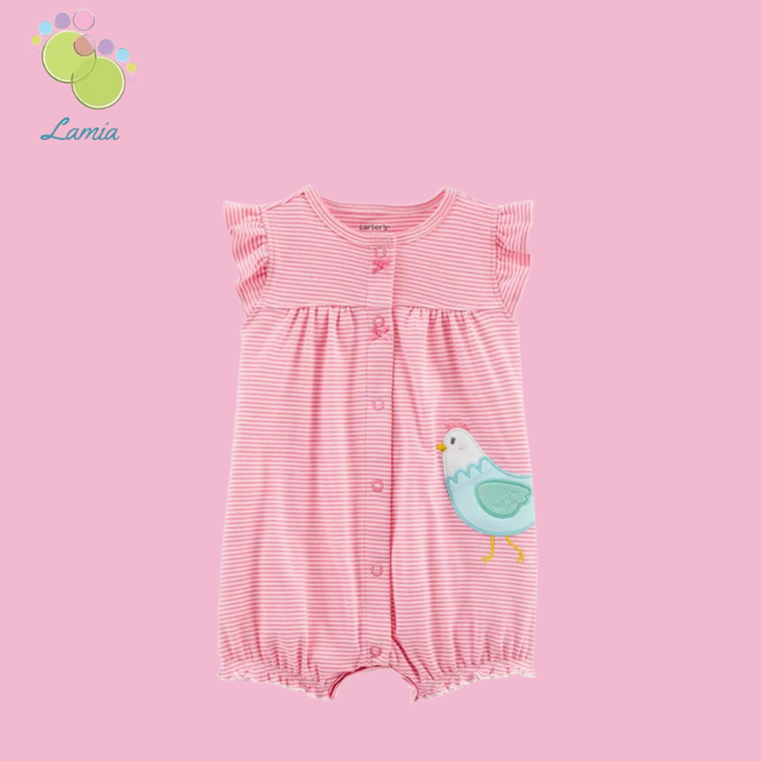 Romper xuất xịn cho bé gái từ sơ sinh đến 18 tháng cotton mỏng mát cho mùa hè