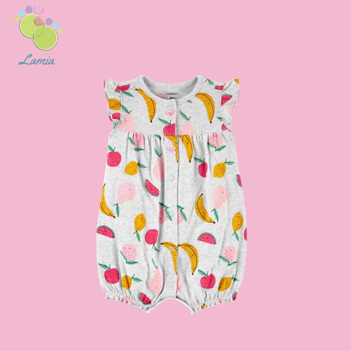 Romper xuất xịn cho bé gái từ sơ sinh đến 18 tháng cotton mỏng mát cho mùa hè