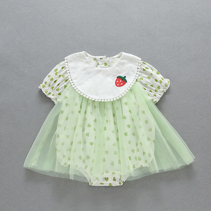 Bộ Bodysuit Tiểu Thư Mùa Hè Cho Bé Gái Sơ Sinh Lamia
