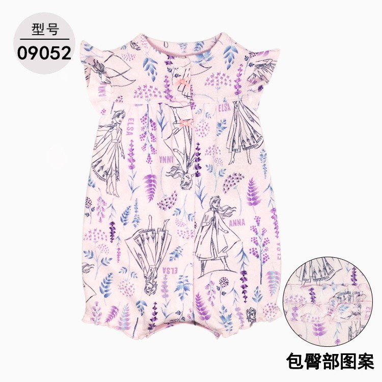 Romper xuất xịn cho bé gái từ sơ sinh đến 18 tháng cotton mỏng mát cho mùa hè