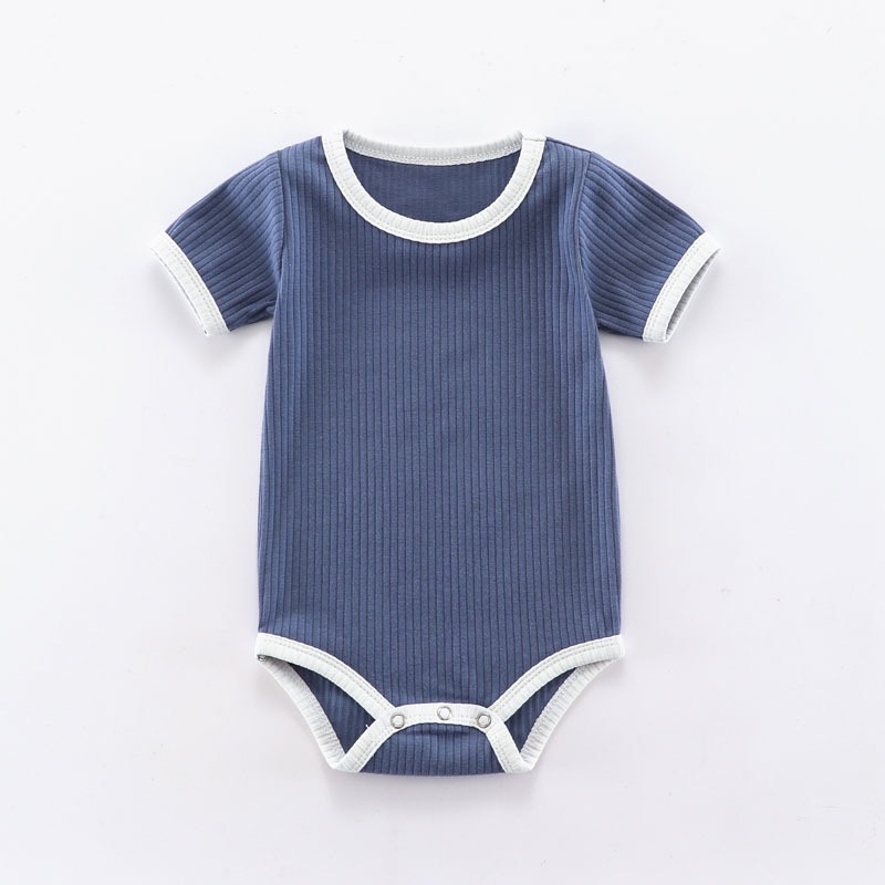Bodysuit Có Tay Bộ Áo Liền Quần Mùa Hè Phong Cách Hàn Quốc Cho Bé Trai Bé Gái