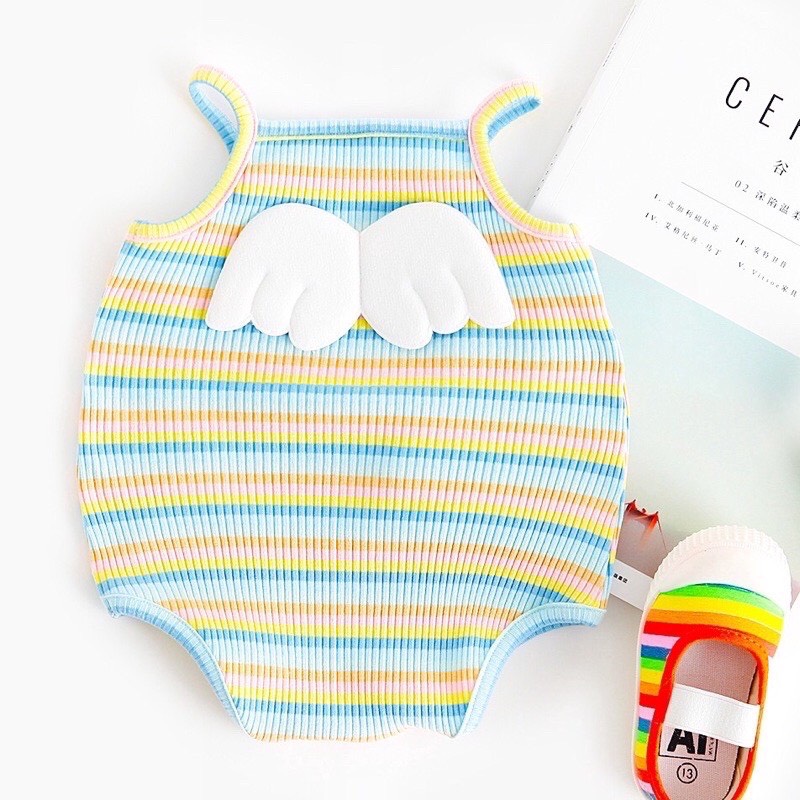 Bodysuit - Body Chíp 2 Dây Quảng Châu Thoáng Mát Mùa Hè Cho Bé Gái