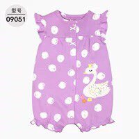 Romper xuất xịn cho bé gái từ sơ sinh đến 18 tháng cotton mỏng mát cho mùa hè