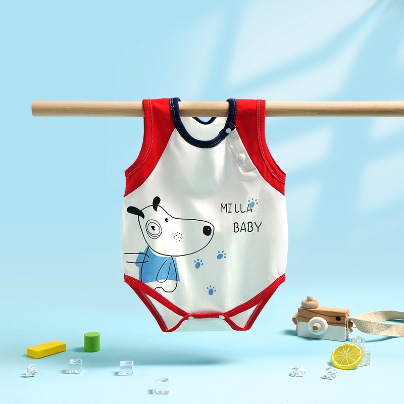 Bộ Body Đùi Sát Nách Mùa Hè Họa Tiết Đáng Yêu Cho Bé Trai, Bé Gái Sơ Sinh Lamia 30BDDU