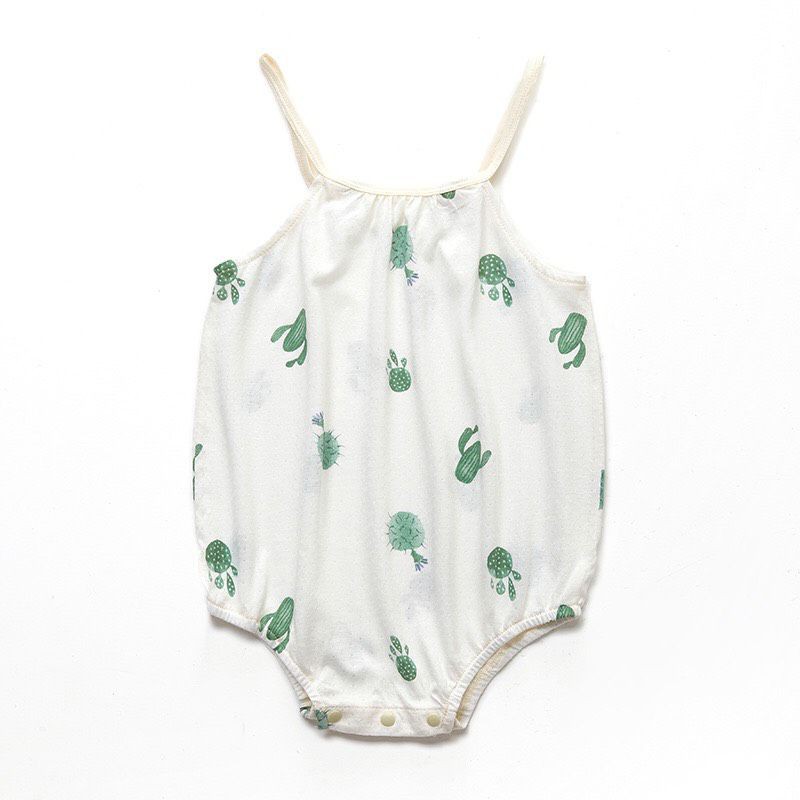 Bộ áo liền quần - Body Chíp/ Body suit hai dây Organic 100% Cotton Hữu Cơ Tự Nhiên An Toàn Cho Bé