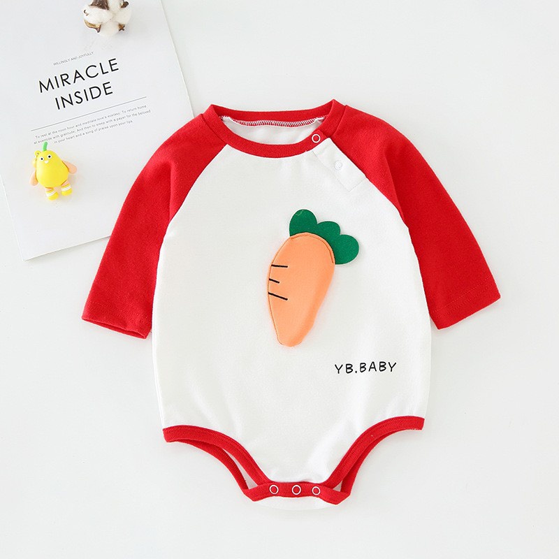Bộ Bodysuit Dài Tay Thu Đông Cho Bé Trai Bé Gái Sơ Sinh