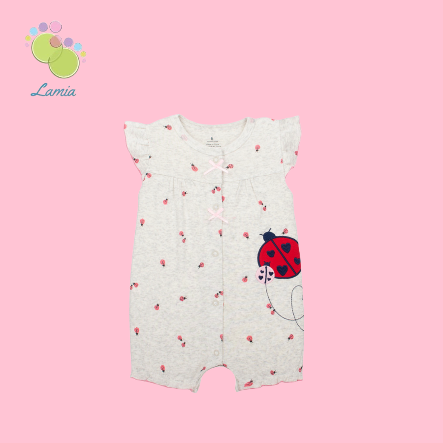 Romper xuất xịn cho bé gái từ sơ sinh đến 18 tháng cotton mỏng mát cho mùa hè