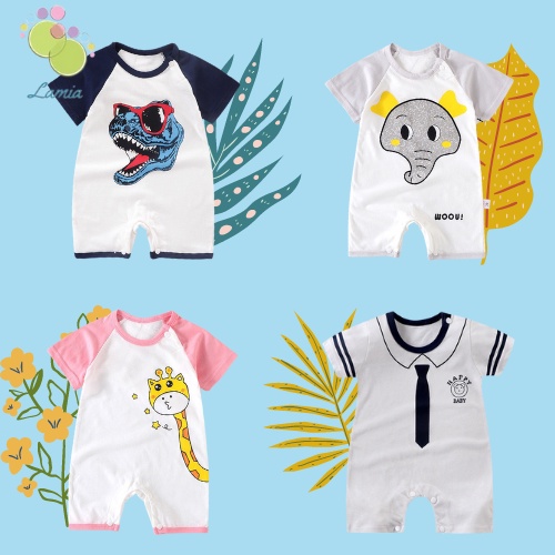 Bodysuits Body Cotton Hè Xuất Nhật Cho Bé Trai Bé Gái Sơ Sinh