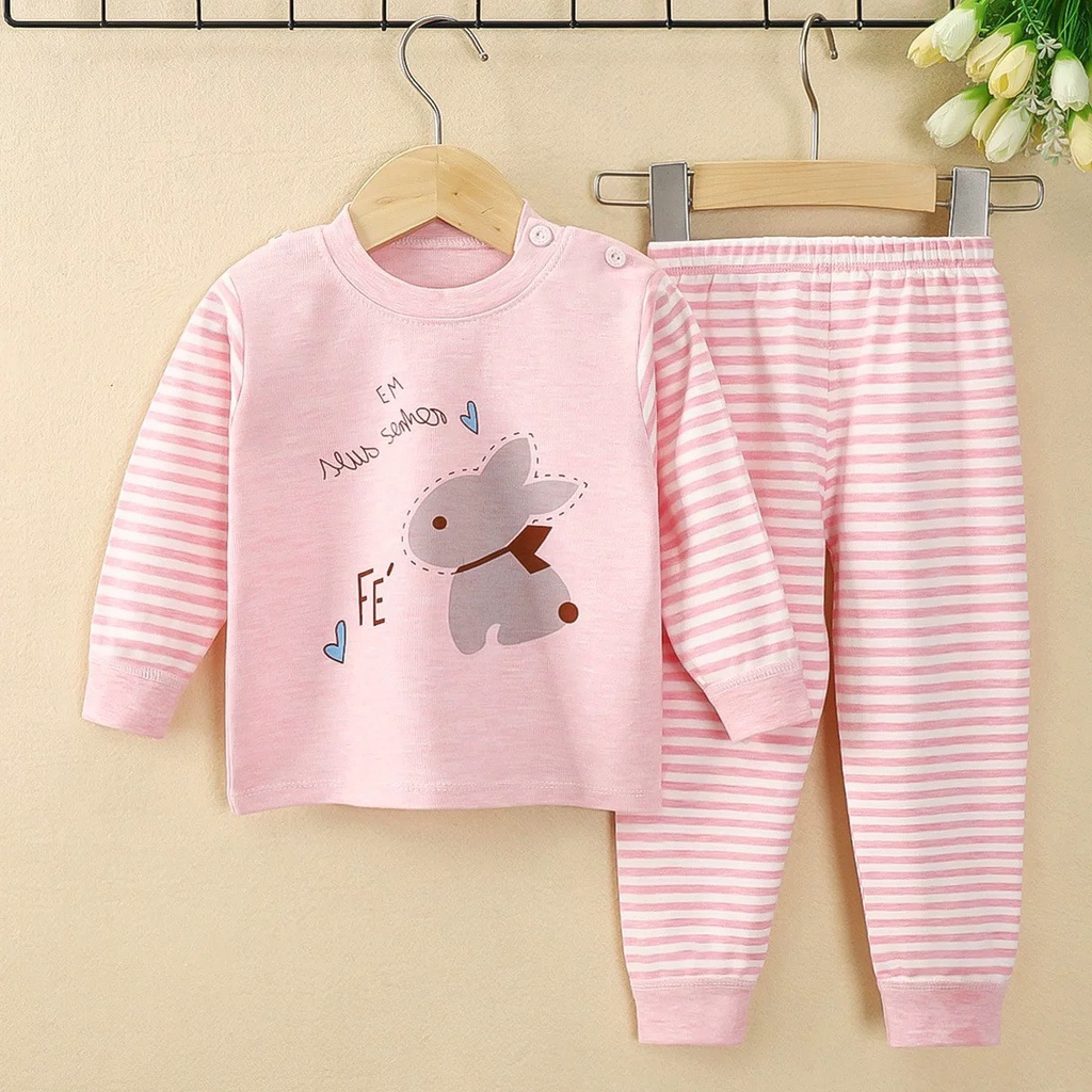 Bộ Đồ Dài Tay Thu Đông Cotton Len Cho Bé Trai Bé Gái Cao Cấp Từ 1-4 Tuổi