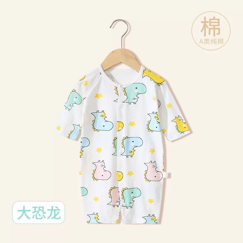 Body Dài Tay Nằm Điều Hoà Vải Thông Hơi Mỏng Mát Cho Bé Trai, Bé Gái 03BDD