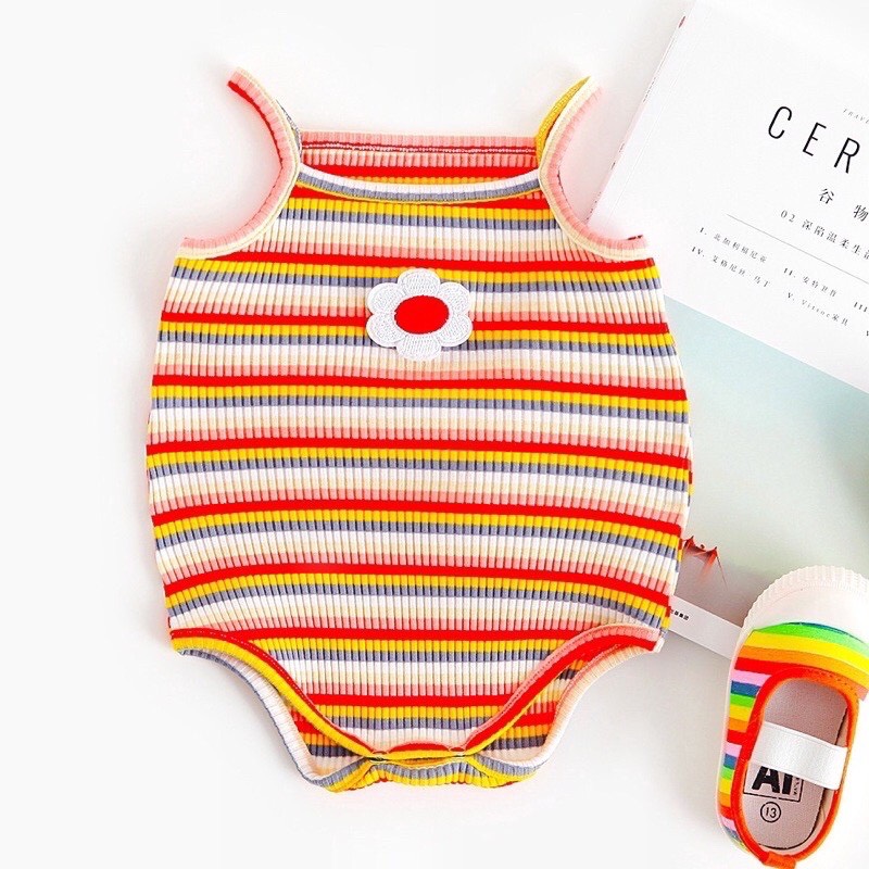 Bodysuit - Body Chíp 2 Dây Quảng Châu Thoáng Mát Mùa Hè Cho Bé Gái