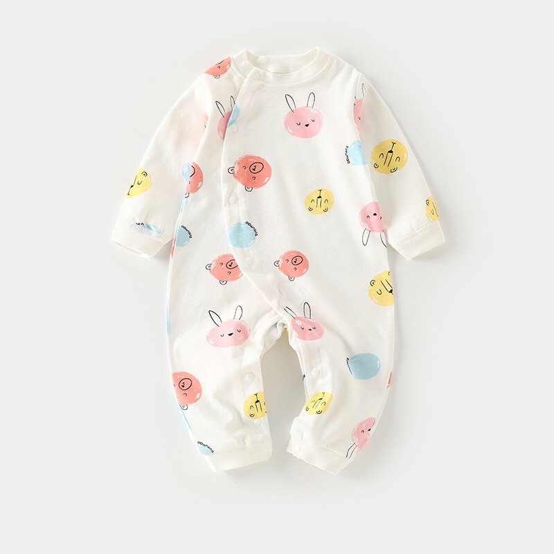 Bộ Body Thu Đông Dài Tay Cotton Mềm Mại Cho Bé 0-2 Tuổi 08BDD