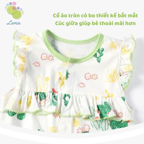 Body Đùi Hè Tiểu Thư Họa Tiết Dễ Thương Cho Bé Gái Sơ Sinh