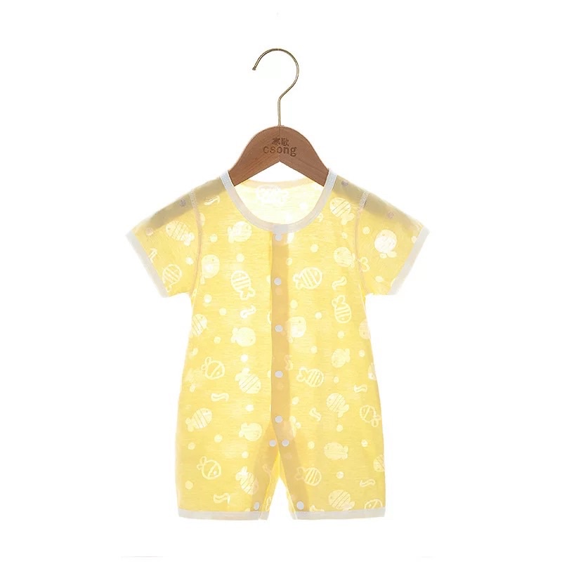 Body Đùi Hè Cotton Xuất Nhật Cài Cúc Giữa Cho Bé Trai 👶 Bé Gái