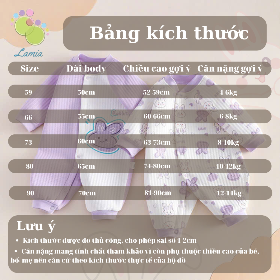 Body nỉ bông dài tay thu đông họa tiết dễ thương cho bé sơ sinh hàng Quảng Châu cao cấp