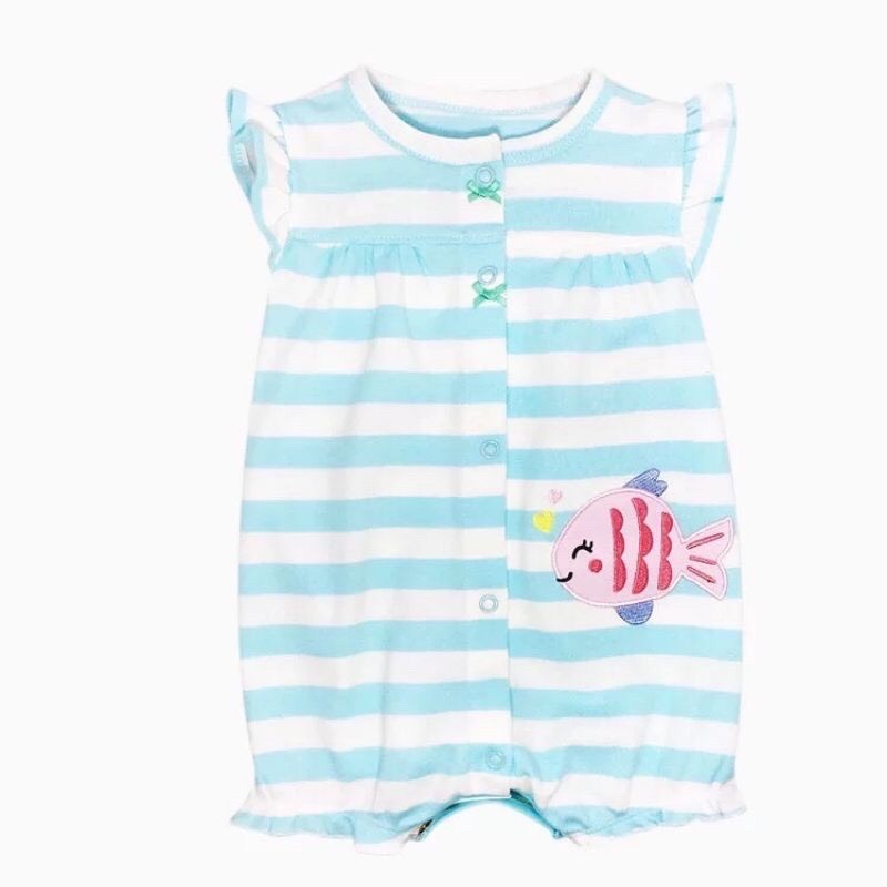 Body Đùi Hè, Romper Đùi Xuất Dư Cho Bé Gái 3-24 tháng