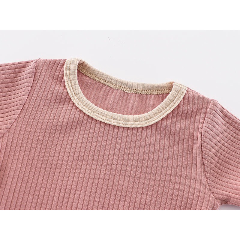 Bodysuit Có Tay Bộ Áo Liền Quần Mùa Hè Phong Cách Hàn Quốc Cho Bé Trai Bé Gái