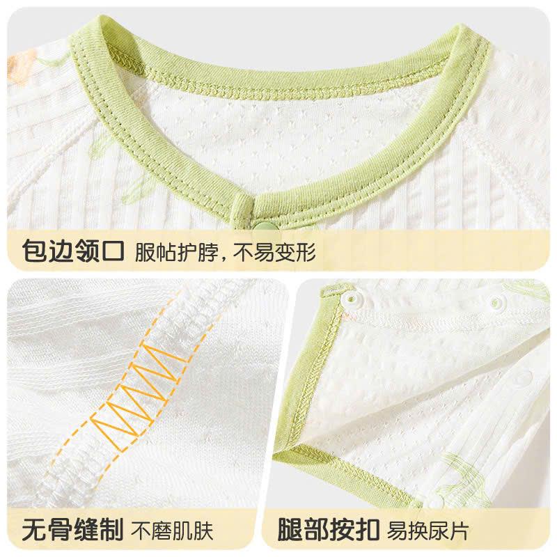 Body mỏng dài tay phối lưới mỏng mát cho bé sơ sinh mặc nằm điều hòa 20BDD