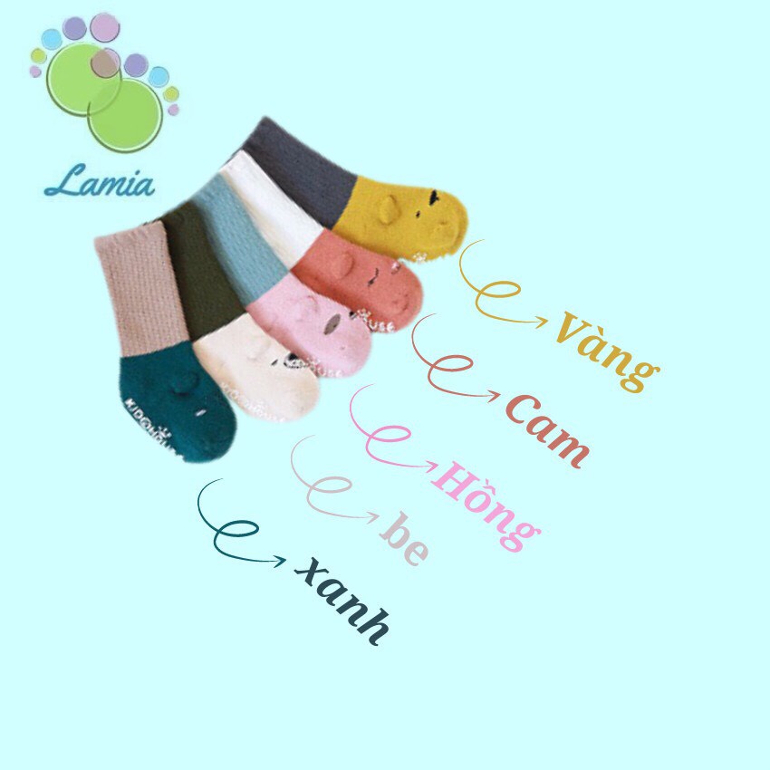 Tất len xù cao cổ 3D cực dày cho bé trai bé gái sơ sinh