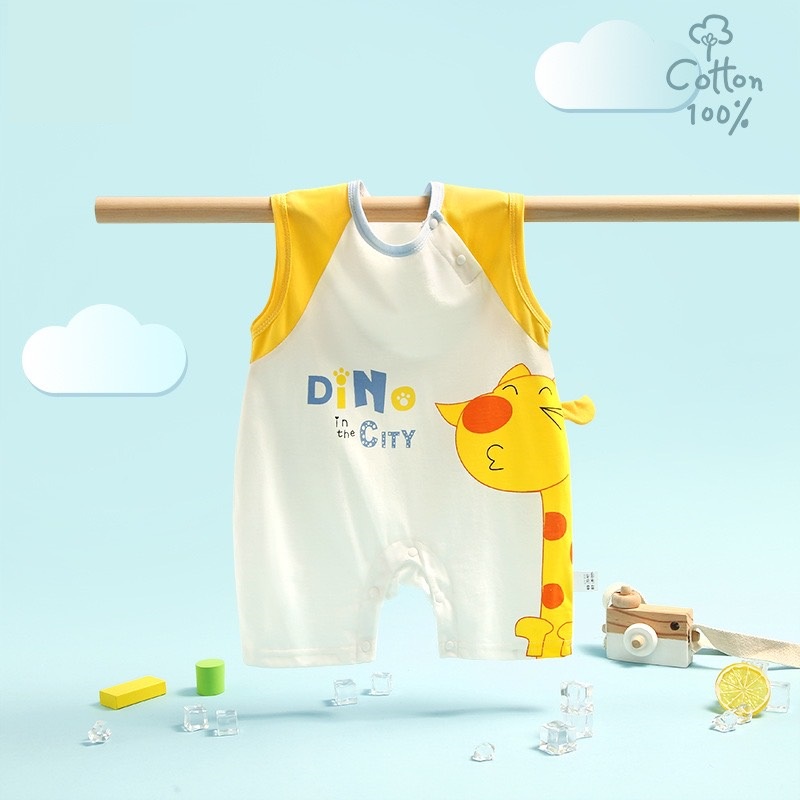Bộ Body Đùi Sát Nách Mùa Hè Họa Tiết Đáng Yêu Cho Bé Trai, Bé Gái Sơ Sinh Lamia 30BDDU