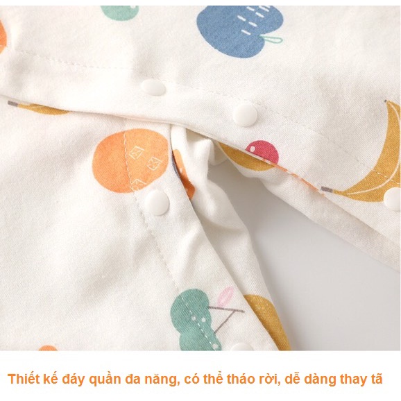Bộ Body Thu Đông Dài Tay Cotton Mềm Mại Cho Bé 0-2 Tuổi 08BDD