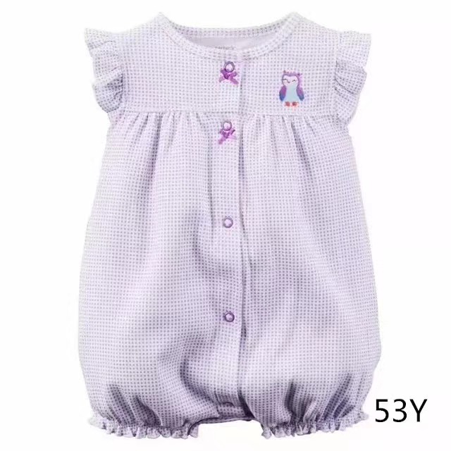 Romper xuất xịn cho bé gái từ sơ sinh đến 18 tháng cotton mỏng mát cho mùa hè