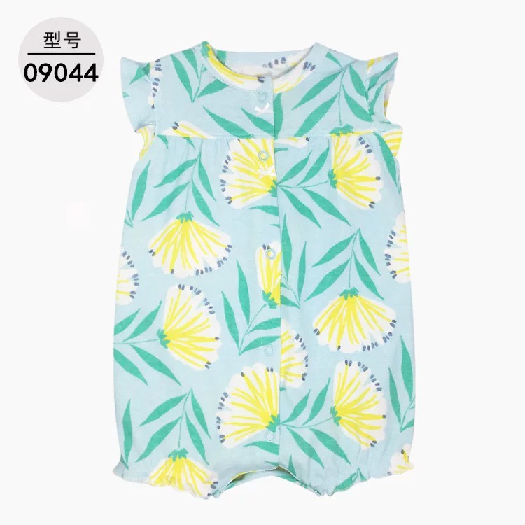Romper xuất xịn cho bé gái từ sơ sinh đến 18 tháng cotton mỏng mát cho mùa hè