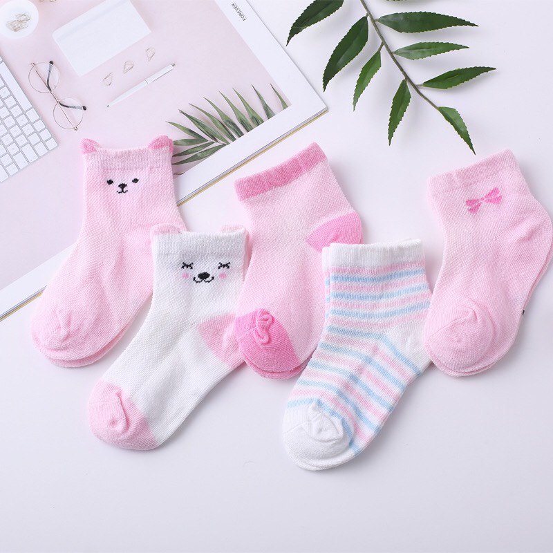 Set 5 Đôi Tất Len Cao Cổ Cho Bé Trai, Bé Gái Sơ Sinh - 3 Tuổi